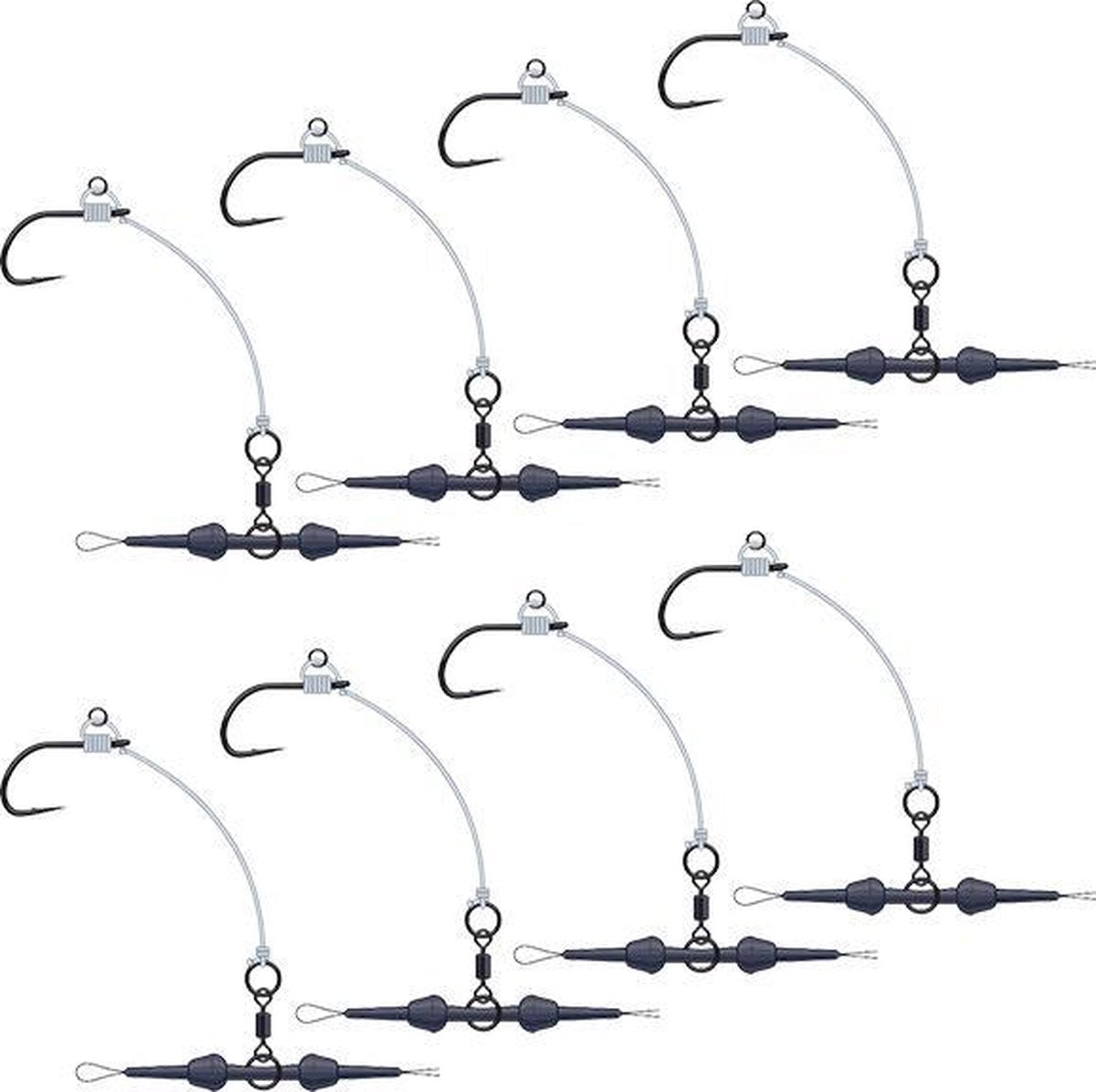 MAD Touchdown Chod Rig Pack (8 rigs!) | Karper set