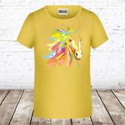 S&C Geel t shirt met paard - 110/116