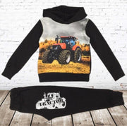 s&C Joggingpak met tractor rood - 122/128
