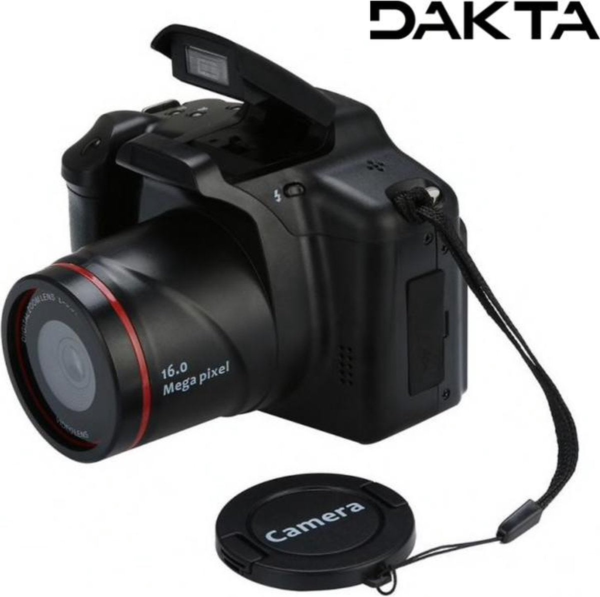 Dakta® Digitale Camera | Vlog Video Camera | Compact Fototoestel | 16x Zoom | met LCD Scherm | 1080P | 16 MP