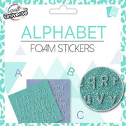 W&o Stickervellen Alphabet 15 X 15 Cm Eva Turquoise 2 Stuks