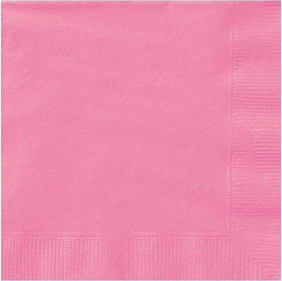 Servetten Roze 20 stuks 17 cm lang 17 cm hoog