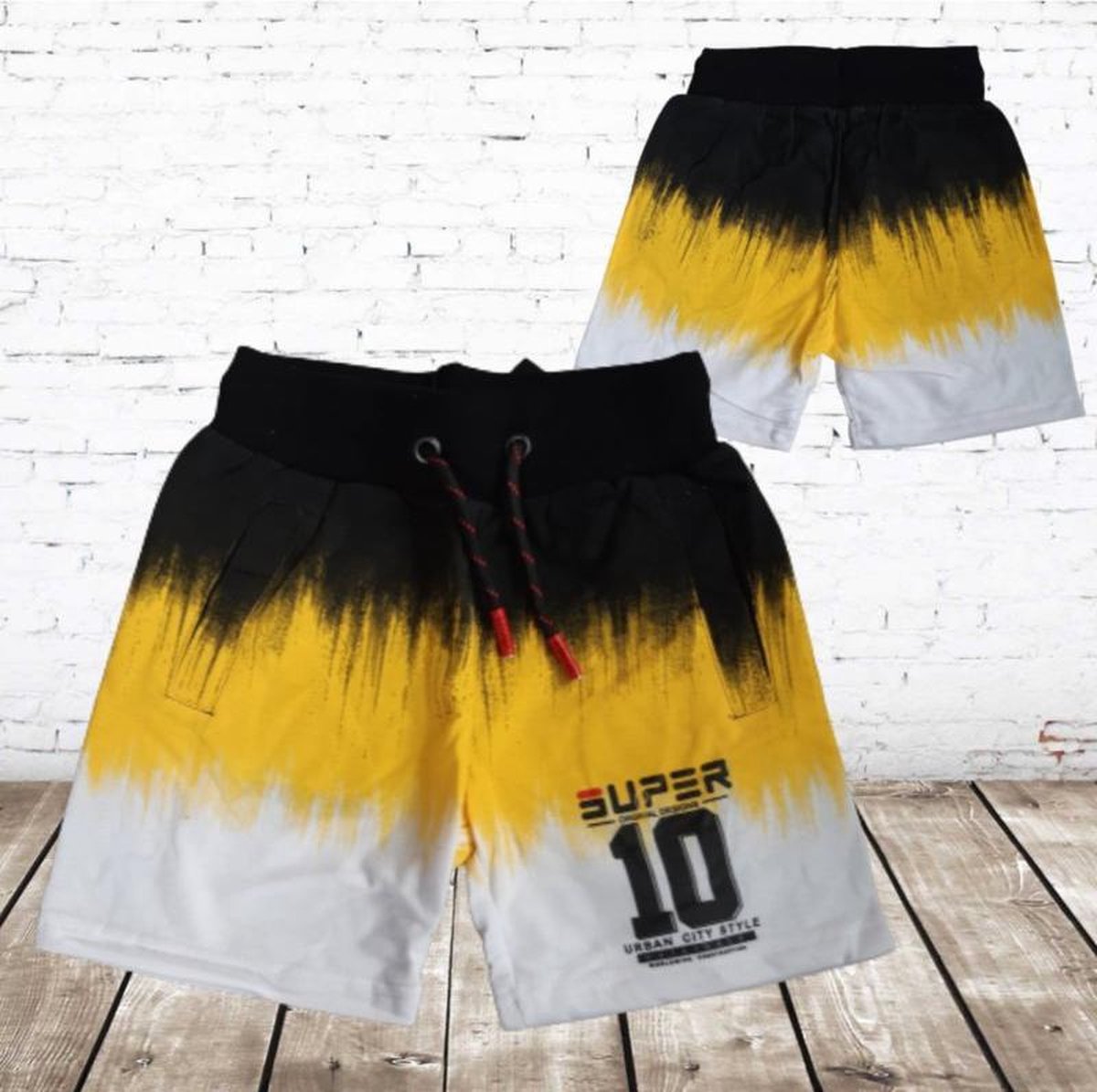 S&C Jongens jog short geel - 134/140