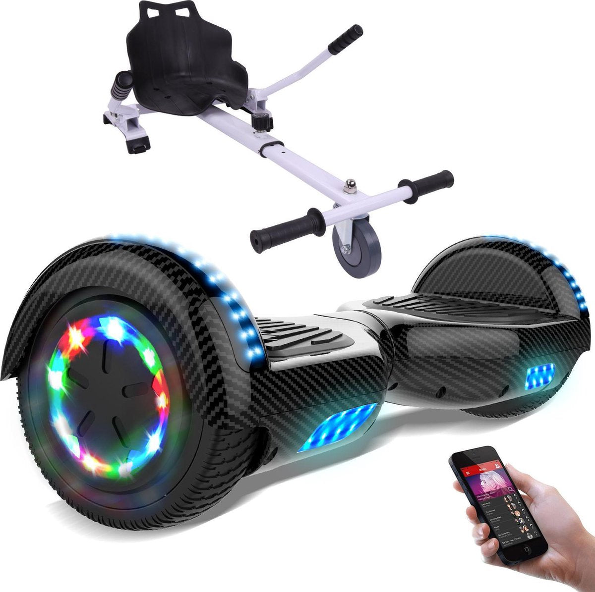 Evercross 6.5 inch Hoverboard met Flits Wielen + TAOTAO moederbord