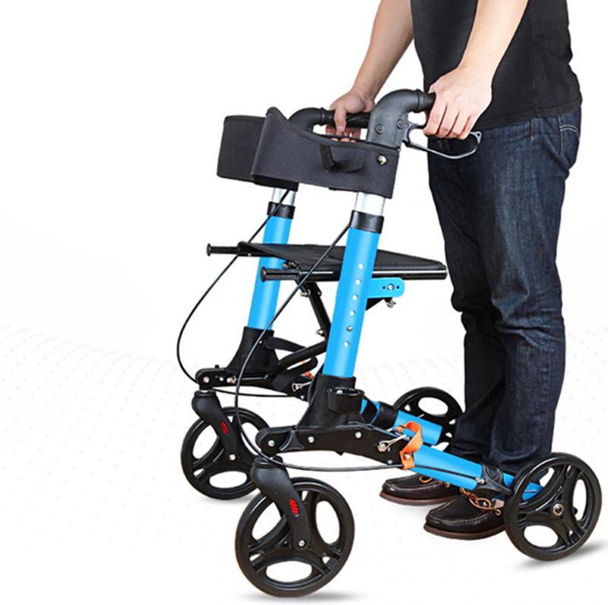 Rollator voor binnen en buiten - Lichtgewicht - Opvouwbaar - met zitvlak