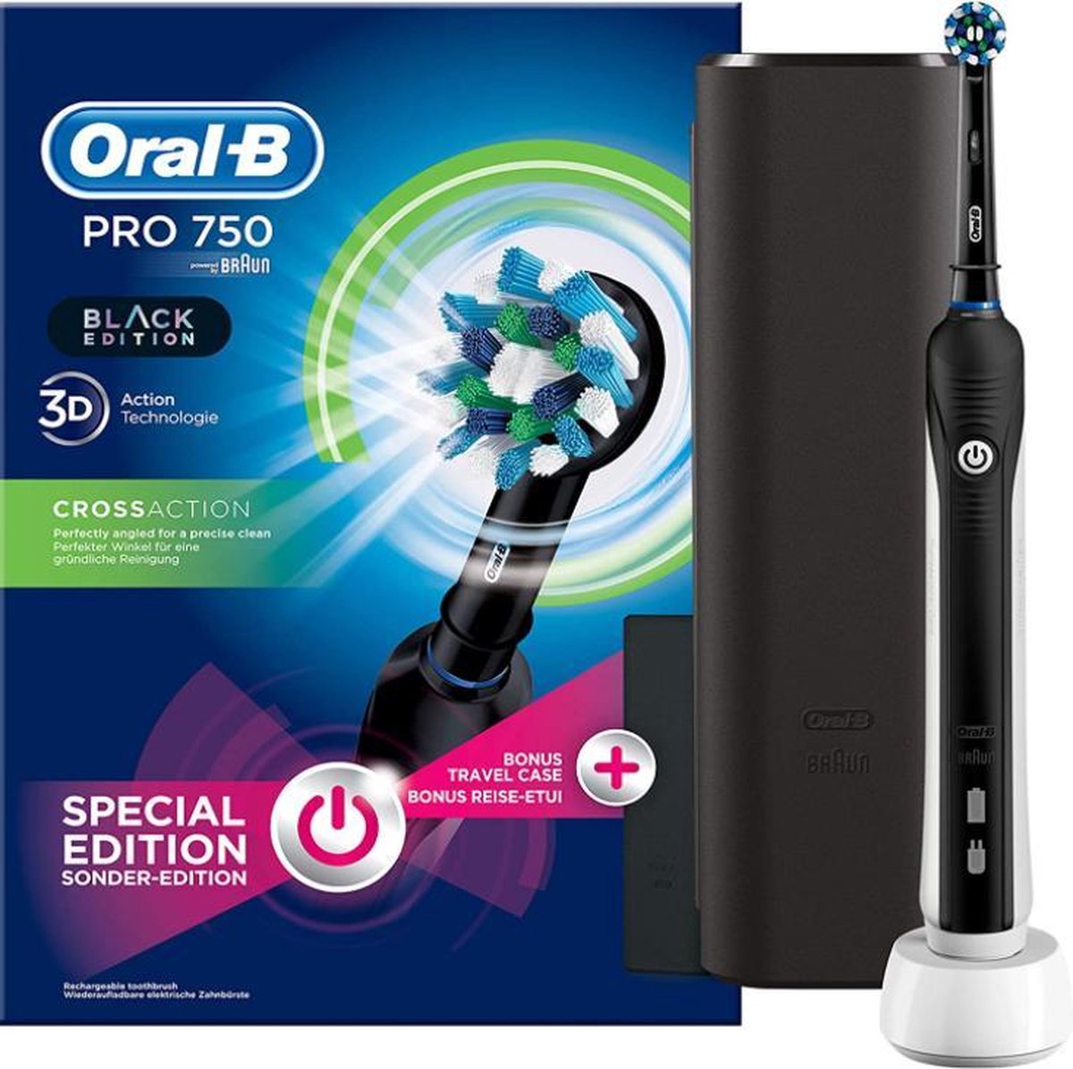 Oral-B Pro 750 black + travel case