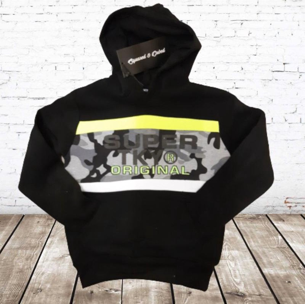 S&C Jongens hoodie Original geel - 98/104