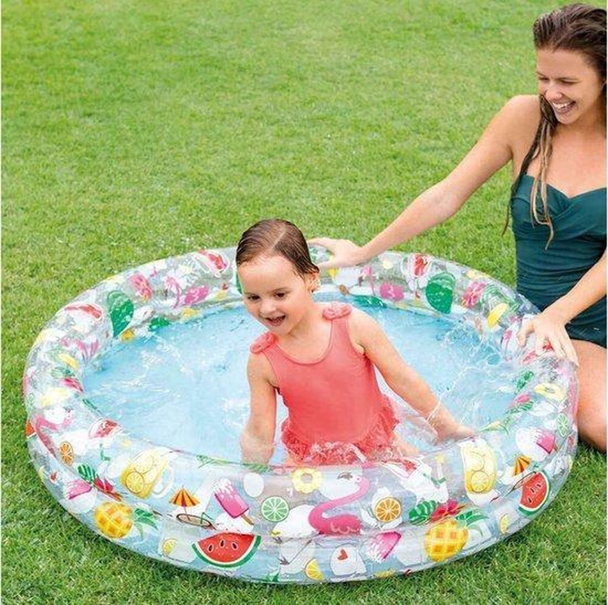 5x Intex tweerings kinder tropisch zwembad 122 cm-