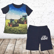 S&C Jongens kleding set trekker blauw 768 - 122/128