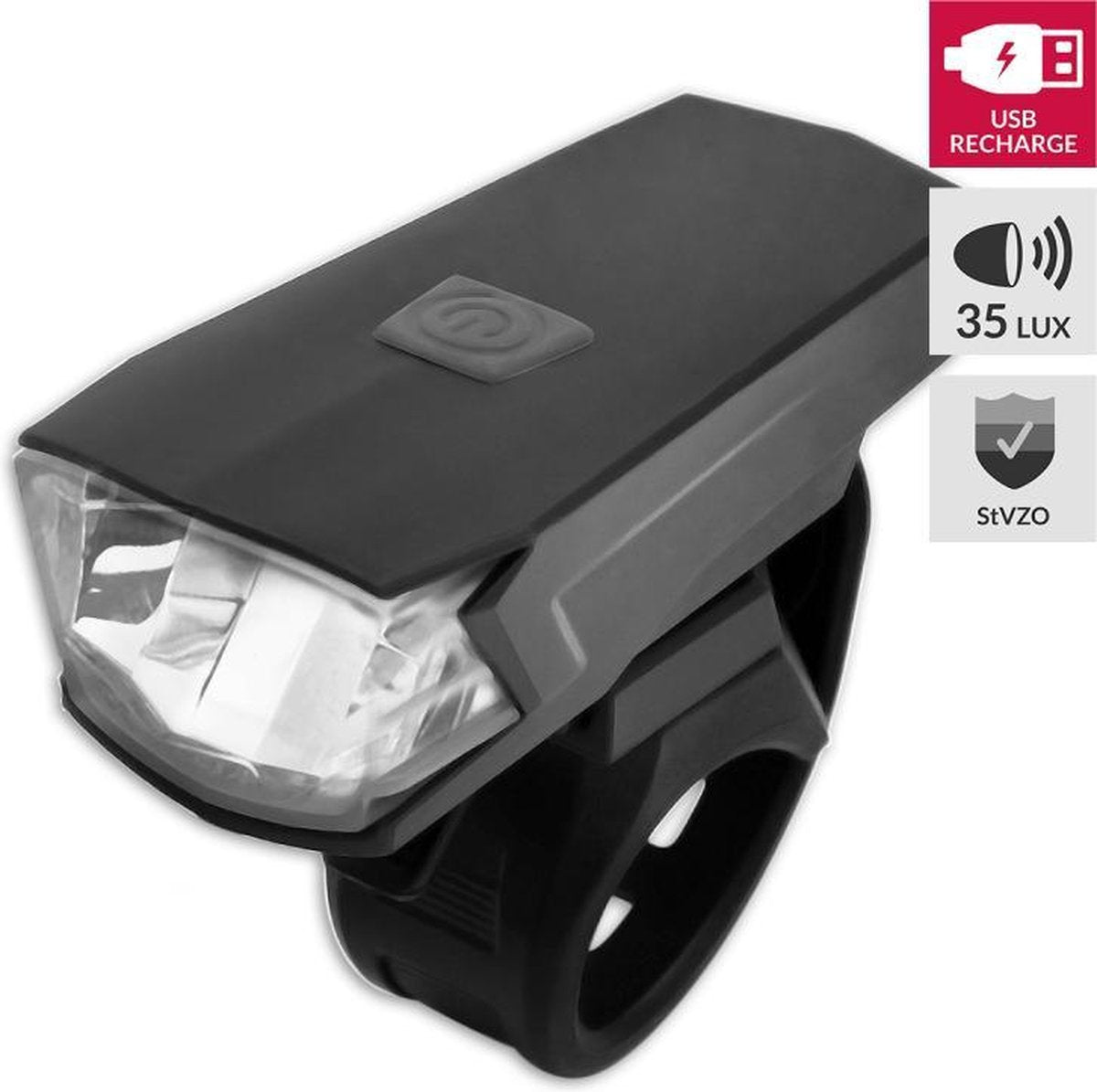 Lynx Koplamp High Power Usb Batterij Led 35 Lux Zwart