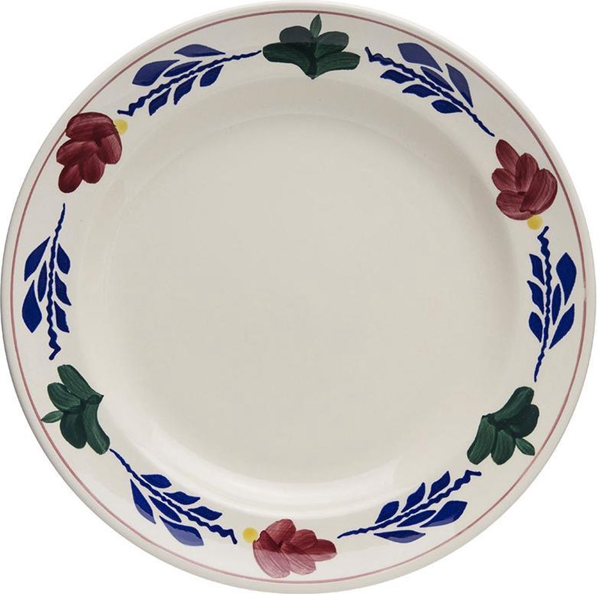 Boerenbont Bord Plat - Ø 25.5 cm - Aardewerk - 1 stuk