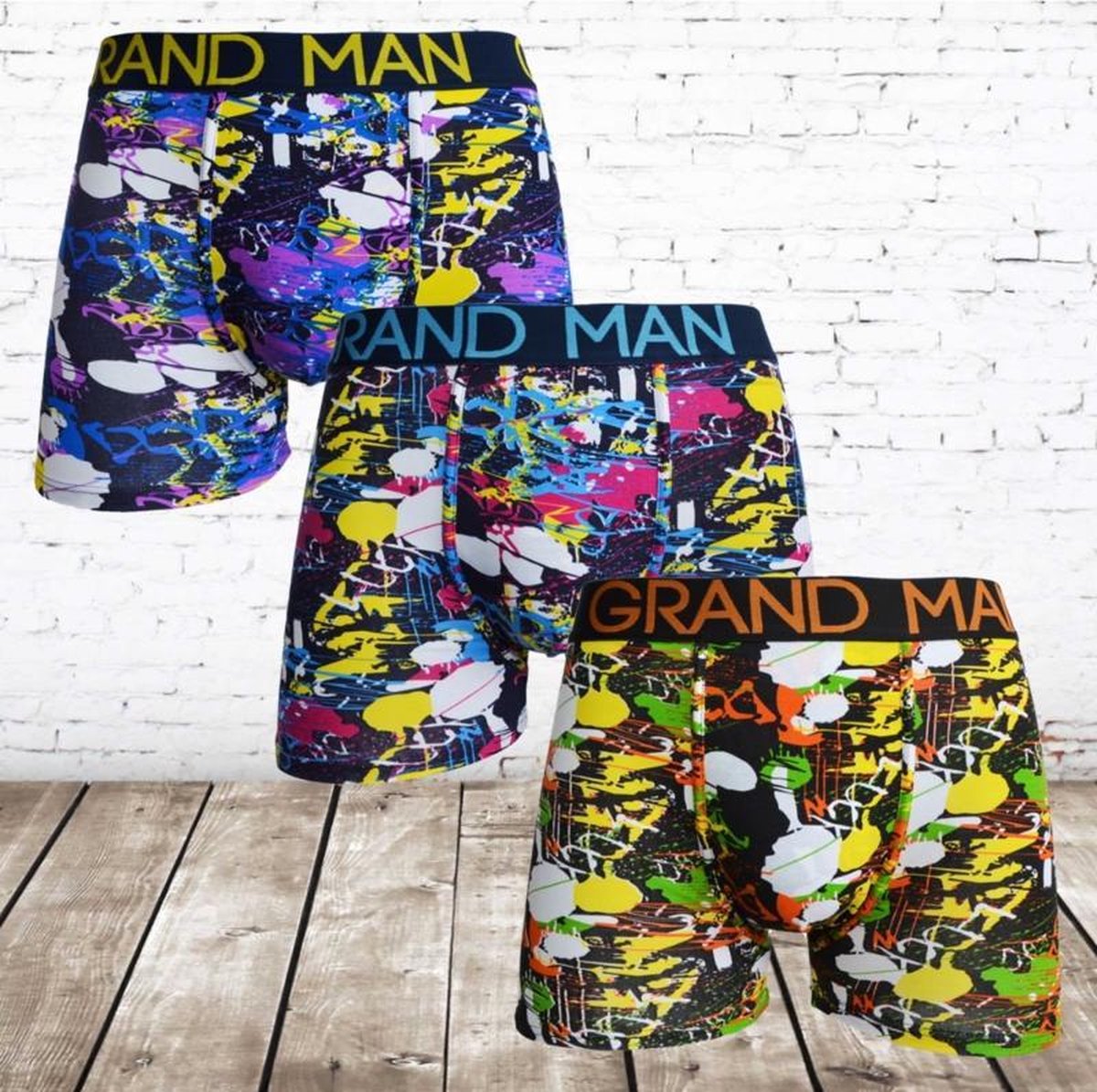 Boxershorts heren Grandman 2008 3-pak - M