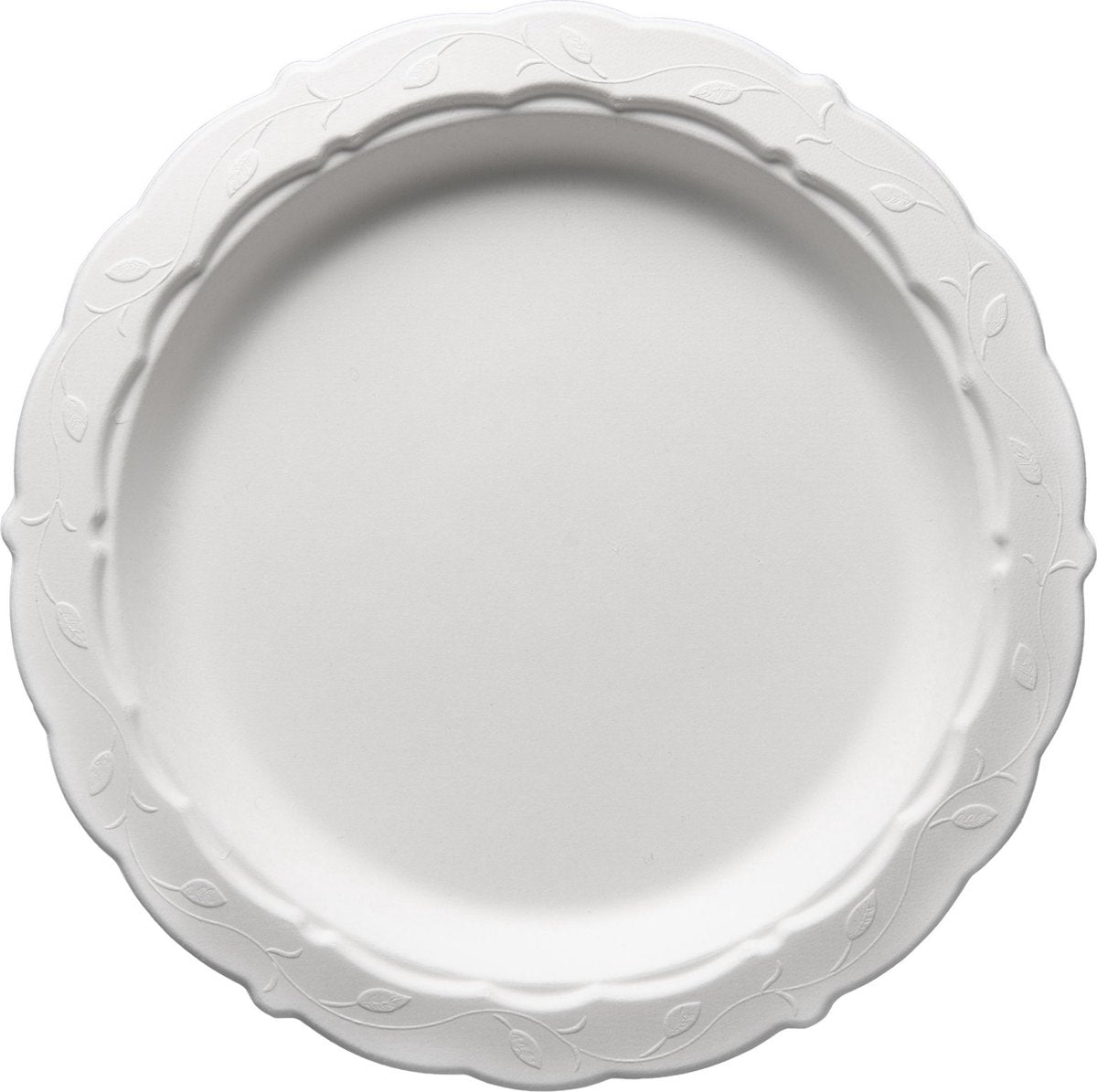 Luxe wegwerp suikkerriet diner borden 26 cm -Antique design -36 stuks - Biologisch afbreekbaar