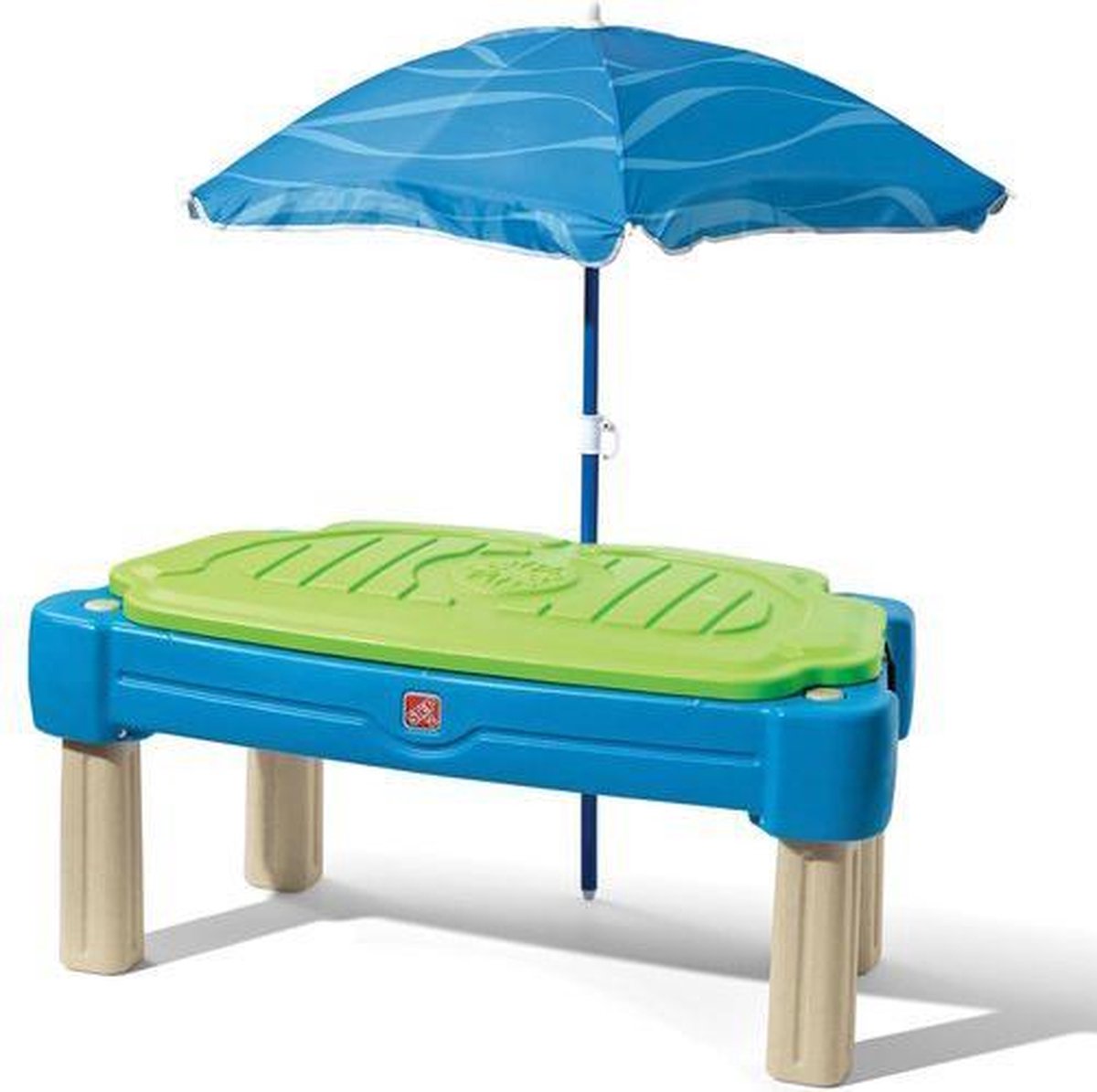 Step2 Zand & Watertafel Cascading Cove met parasol - Incl. deksel en 6 accessoires