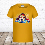 S&C Goudgeel meisjes shirt dog - 158/164