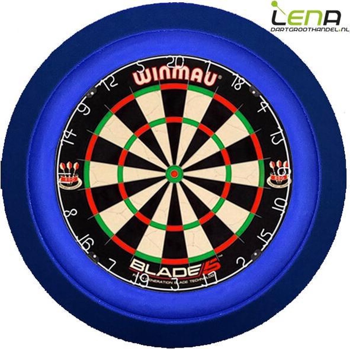 Lena Dartbord verlichting Blauw