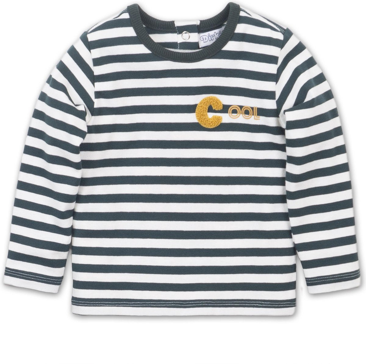 Dirkje - Baby t-shirt ls - Green + off white - Mannen - Maat 62