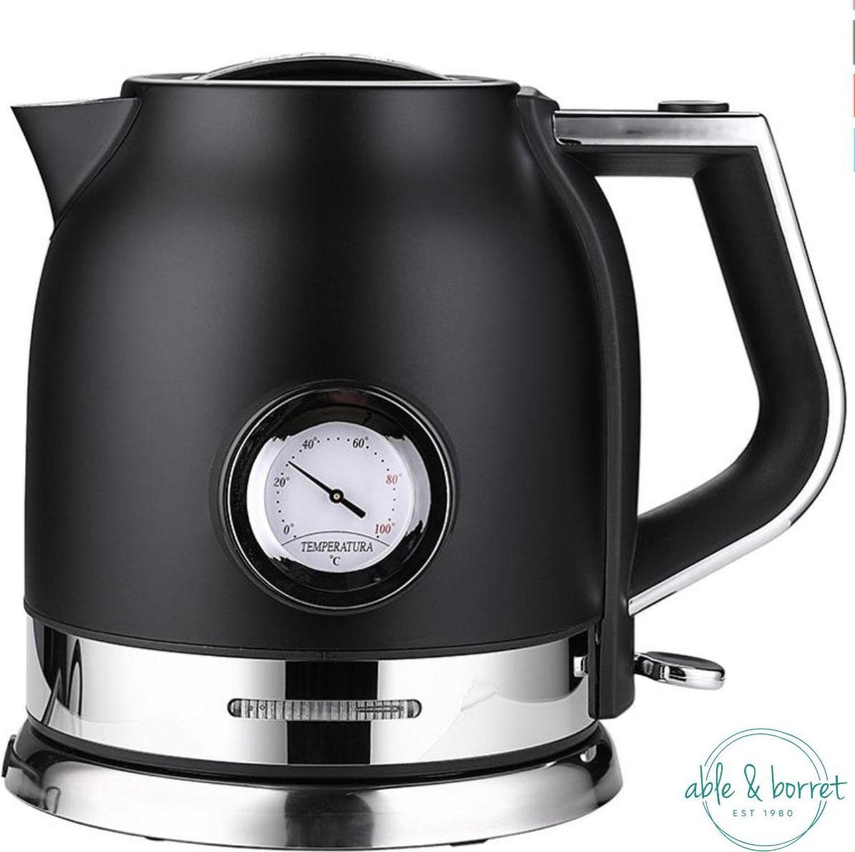 Waterkoker retro | Waterkoker zwart | Waterkokers | Zwart | RVS | Waterkoker retro vintage | Waterkoker vintage | Able & Borret