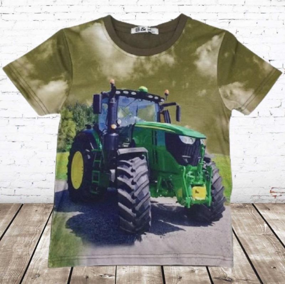 S&C Trekker t-shirt met John Deere h102 - 146/152