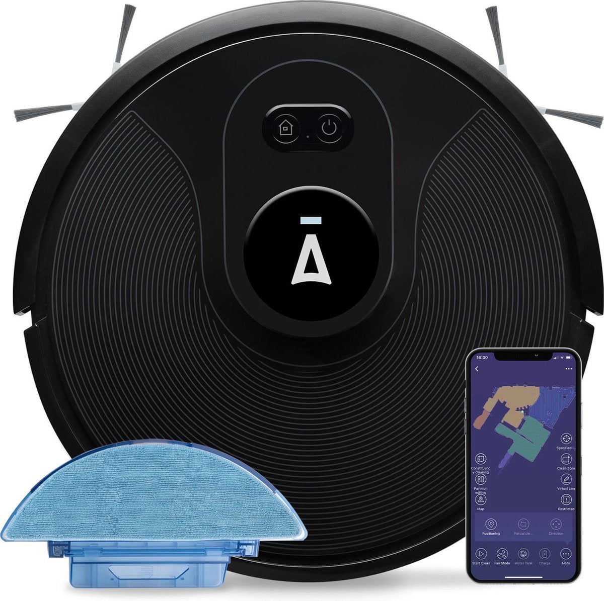 Nordväl HC103 Robotstofzuiger met LiDAR laser +  WiFi + dweilfunctie