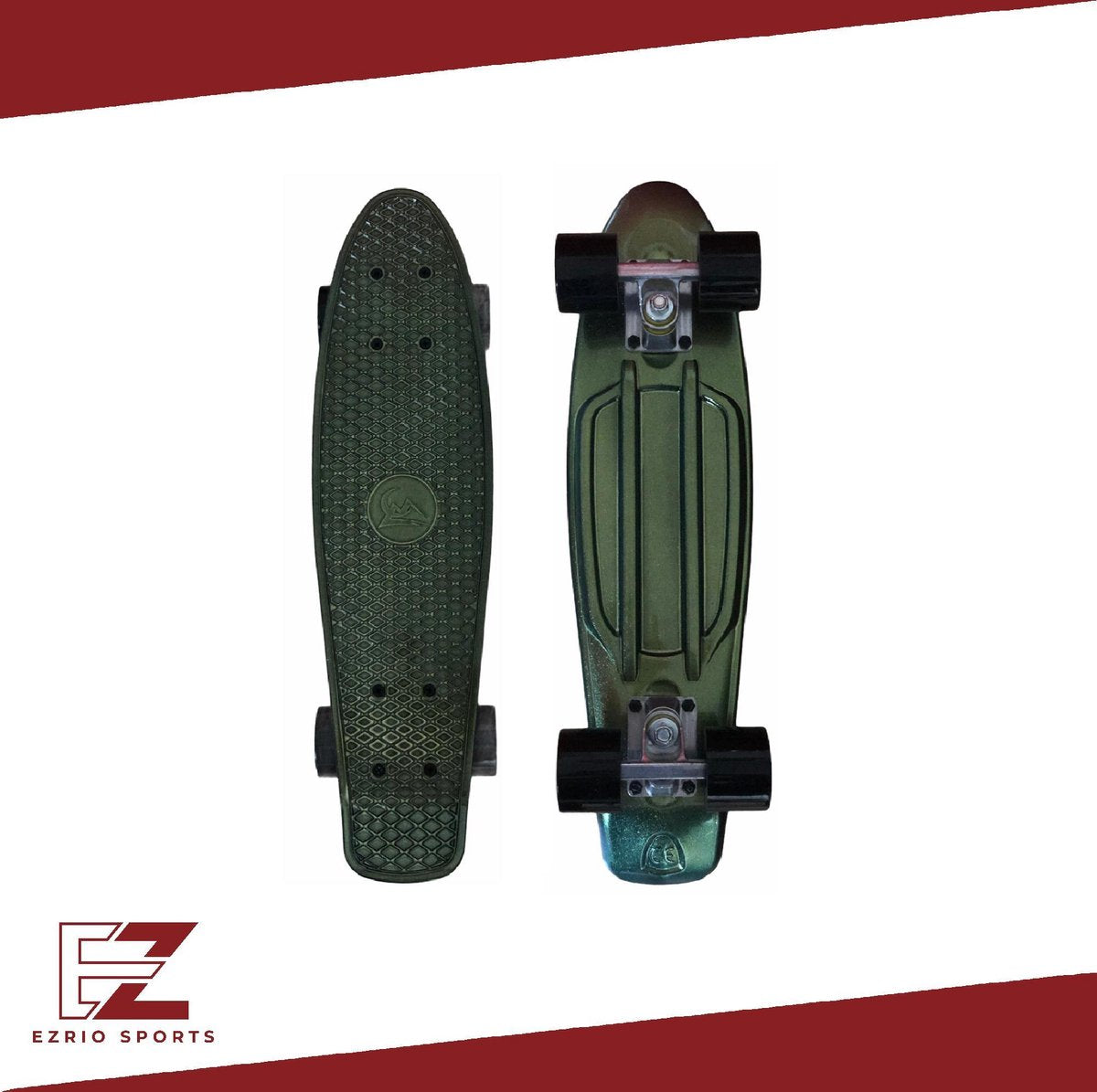 EZRIO SPORTS – Penny Board – Pennyboard – Skateboard – Longboard – Voor Meisjes en Jongens – Groen – 22 inch