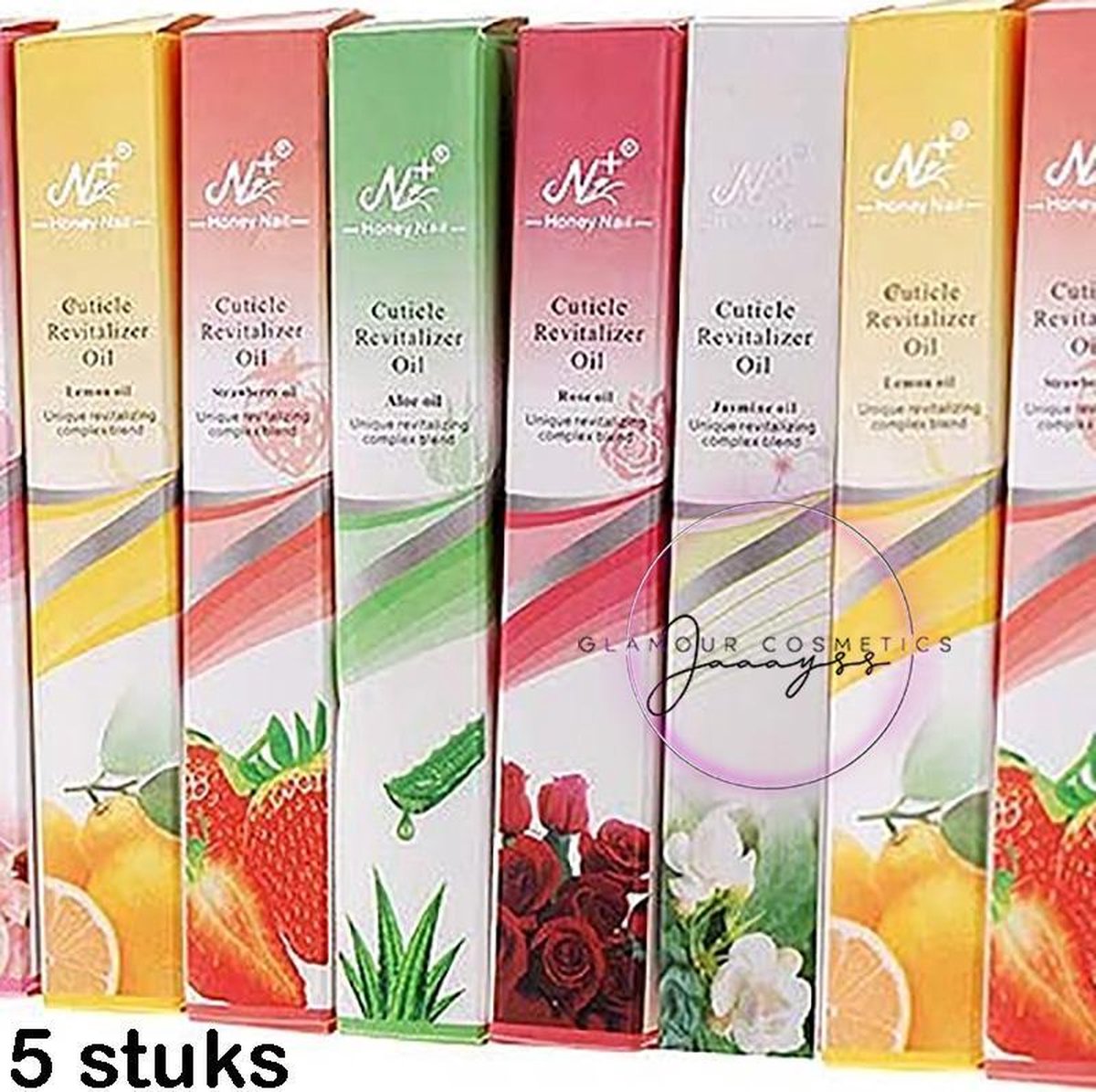 Nagelriemolie 5 stuks | Nagelriemverzorging | Nageloliepen | Nagelvoeding | Revitaliserende Olie