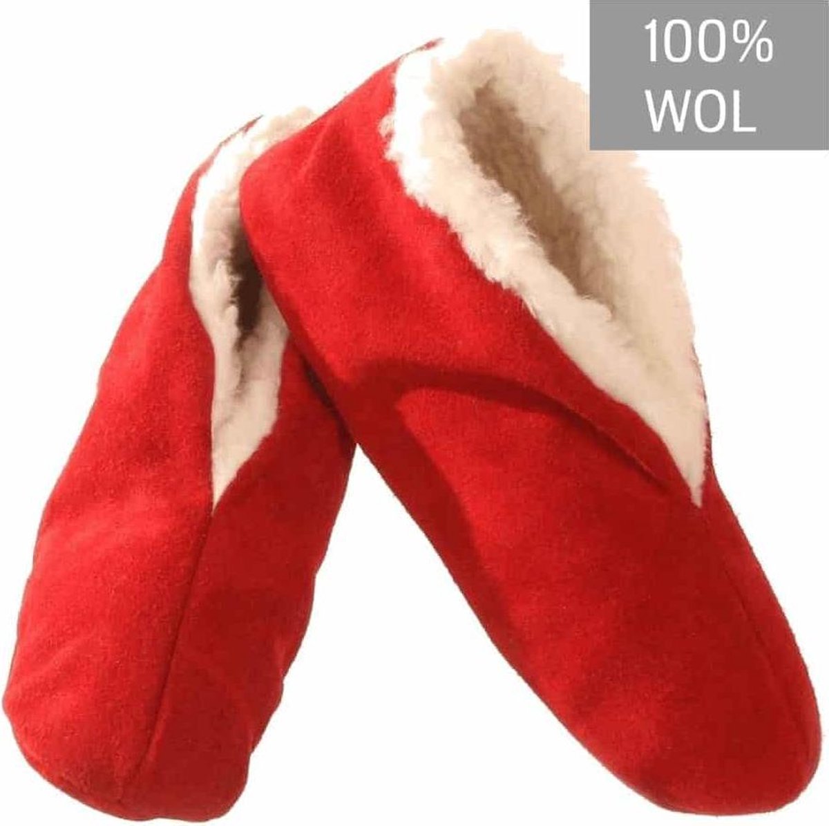 Bernardino Spaanse  Sloffen Unisex - rood - Maat 37 - 100% Wol