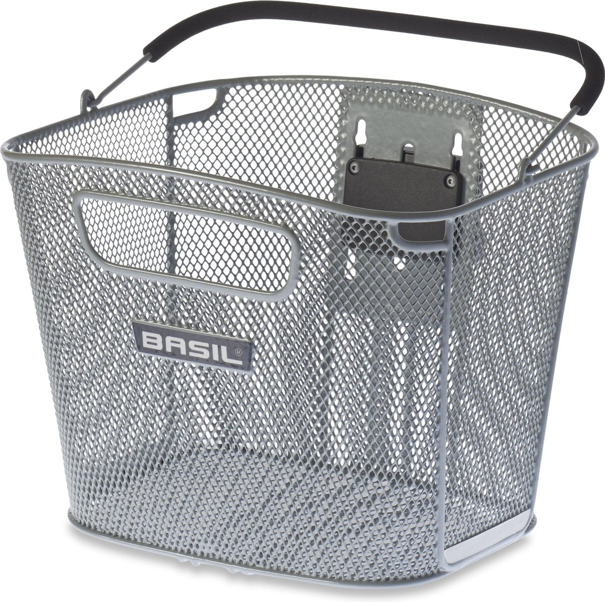Basil Bold Front KF - Fietsmand - Voor - Staal - Zilver