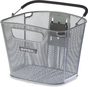 Basil Bold Front KF - Fietsmand - Voor - Staal - Zilver