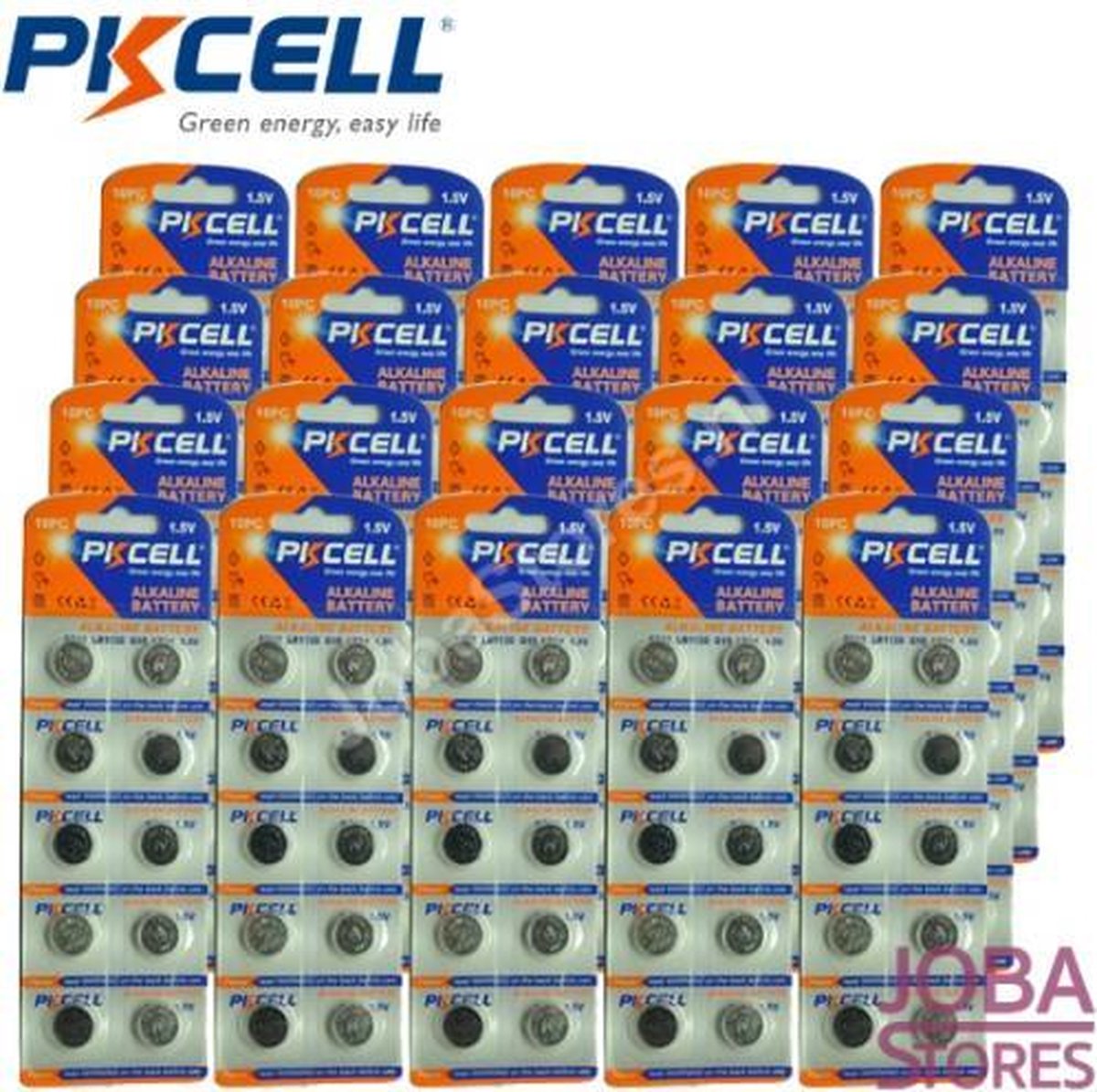 Knoopcel batterijen AG10 1.5V PKCELL 50 stuks (LR1130