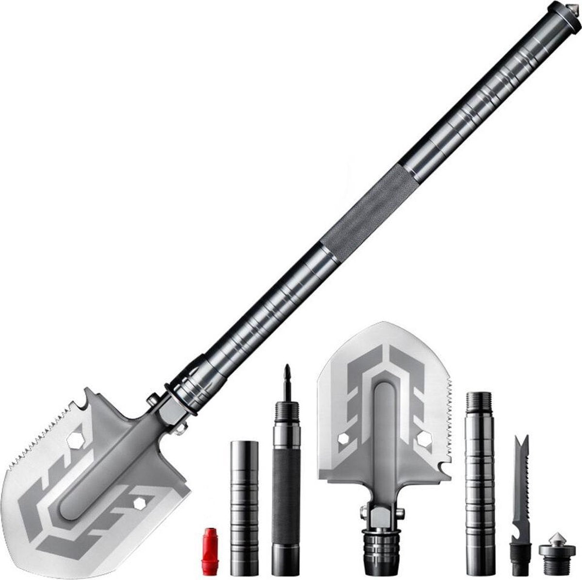 Dakta® | Schep | Opvouwbaar | Schoffel | Multifunctioneel | Survival kit | Gereedschap | Totale lengte 70cm