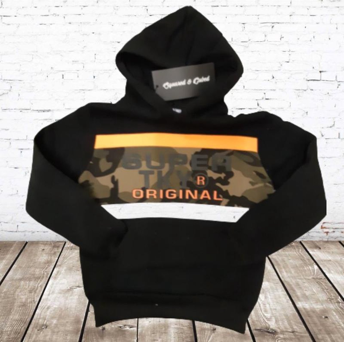 S&C Jongens hoodie Original oranje - 98/104