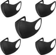 5x FASHION Mondkapje - ZWART - Mondmasker - Wasbaar - Mondkapjes - Black - Facemask - Mouth mask - Herbruikbaar - Adembescherming - Mannen