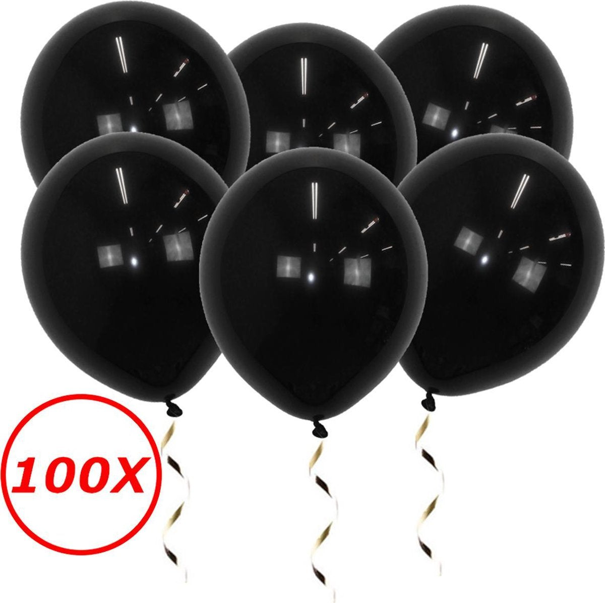 Zwarte Ballonnen Verjaardag Versiering  Zwarte Helium Ballonnen Halloween Feest Versiering Zwart 100 Stuks