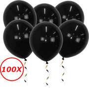 Zwarte Ballonnen Verjaardag Versiering  Zwarte Helium Ballonnen Halloween Feest Versiering Zwart 100 Stuks