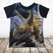 s&C Dino shirt blauw JM808 - 134/140