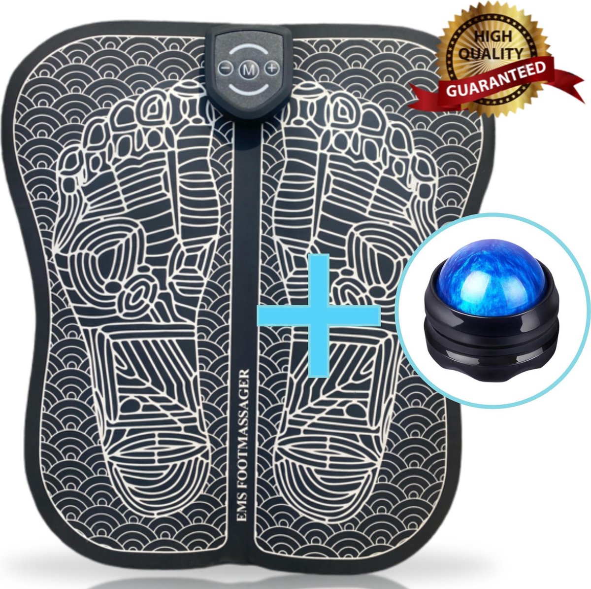 Enerva Voetmassage Apparaat met Massage Roller – Verbetert Bloedsomloop – Acupressuur Mat – EMS Trainer – 6 Massage Standen – Massage