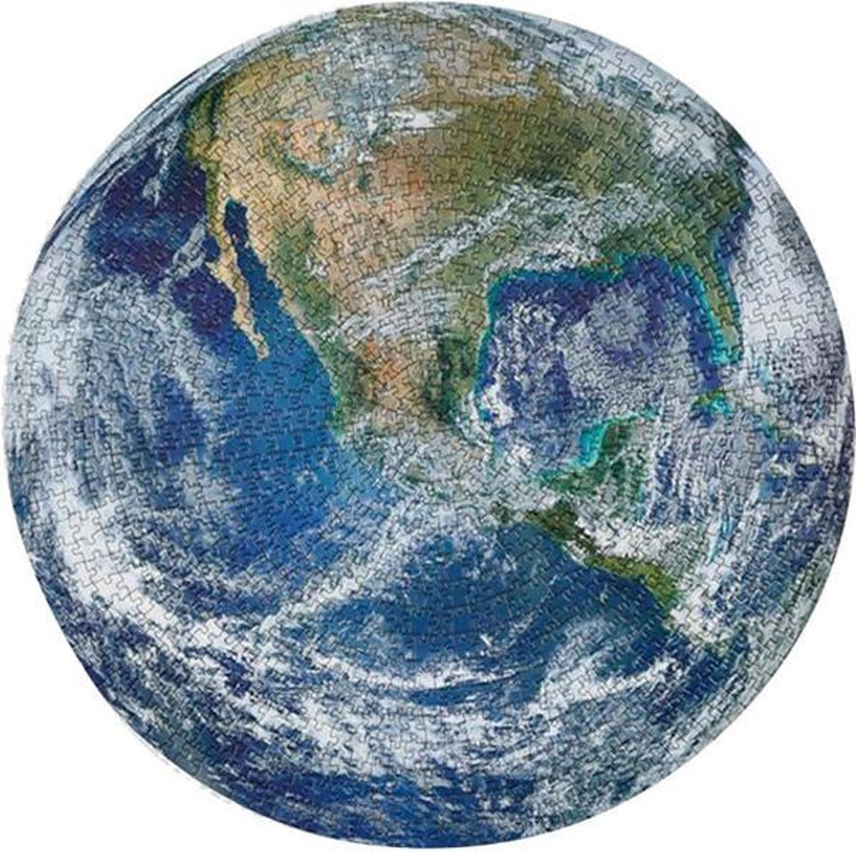 Wereldkaart puzzel - Puzzel 1000 stukjes - Ronde puzzel - Aarde puzzel - Geometrisch - Legpuzzel - Voor volwassenen & kinderen - Wereldkaart/ wereldmap