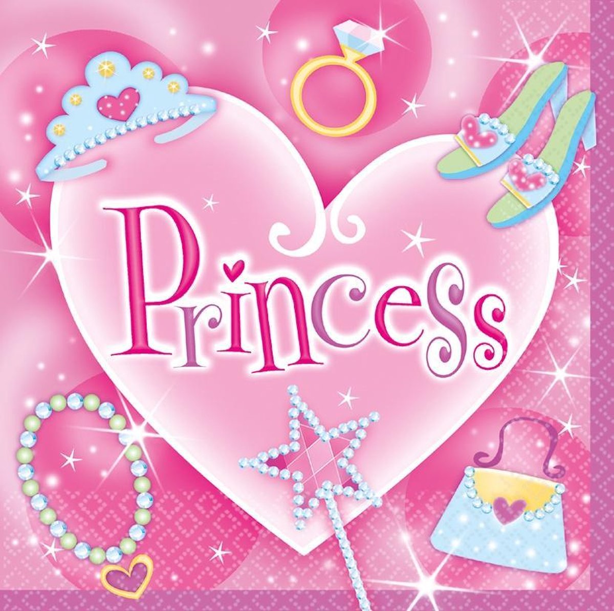 AMSCAN - Set Prinses servetten - Decoratie > Papieren servetten