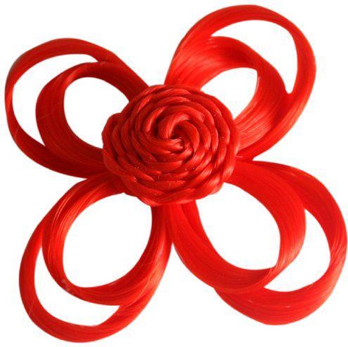 Love Hair Extensions Blume auf Krokodilklemme Farbe Rot