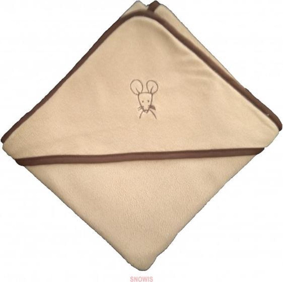 Badcape Muis bruin 85x85 cm