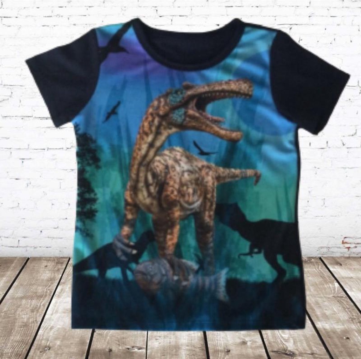 s&C Dino shirt blauw JM807 - 98/104