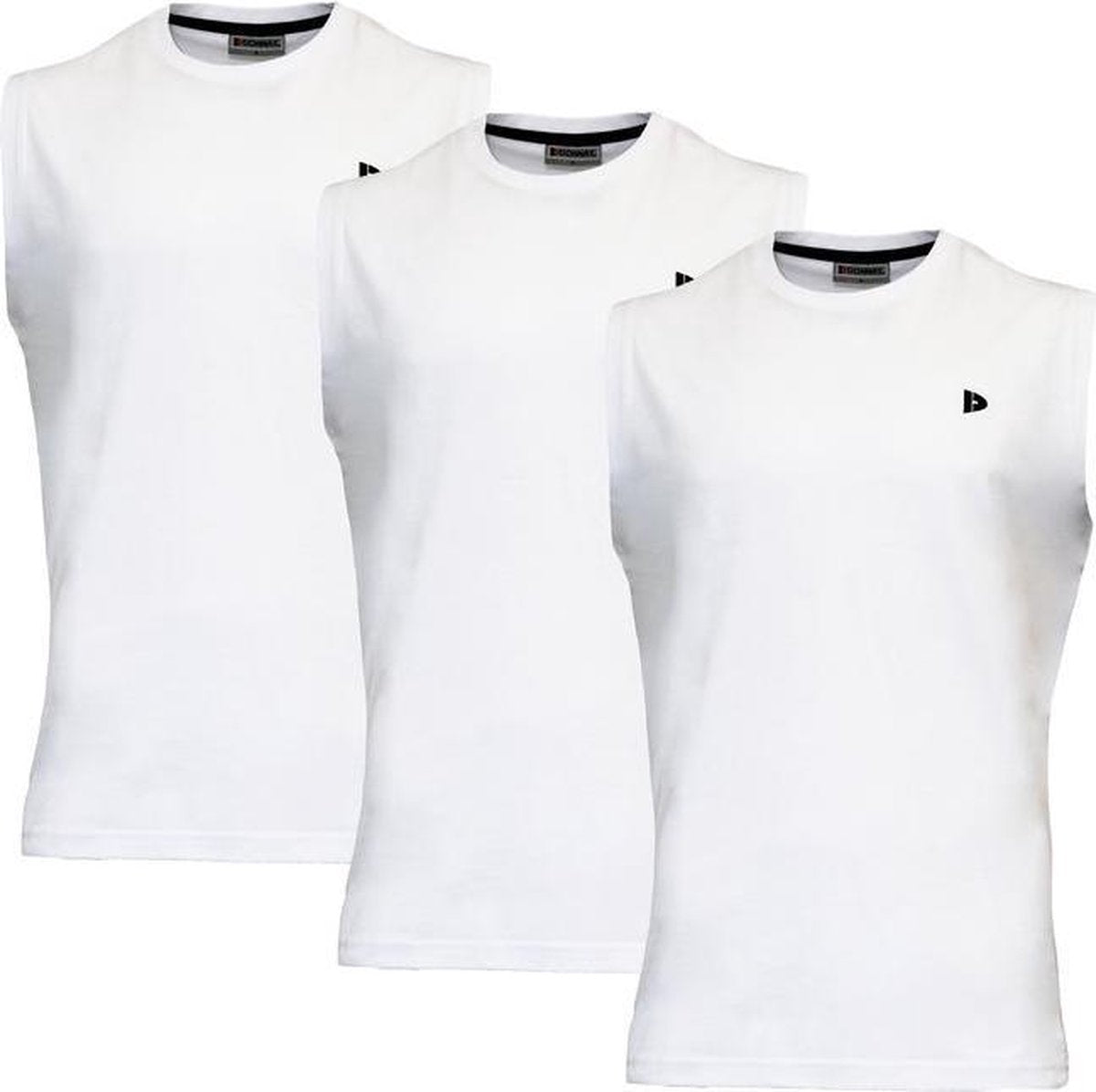 Donnay T-shirt zonder mouw - 3 Pack - Tanktop - Sportshirt - Heren - Maat XL - Wit