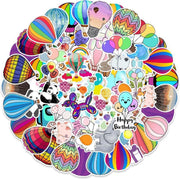 Winkrs | Ballonenstickers | Ballon | vrolijke stickers |  50 stuks voor laptop