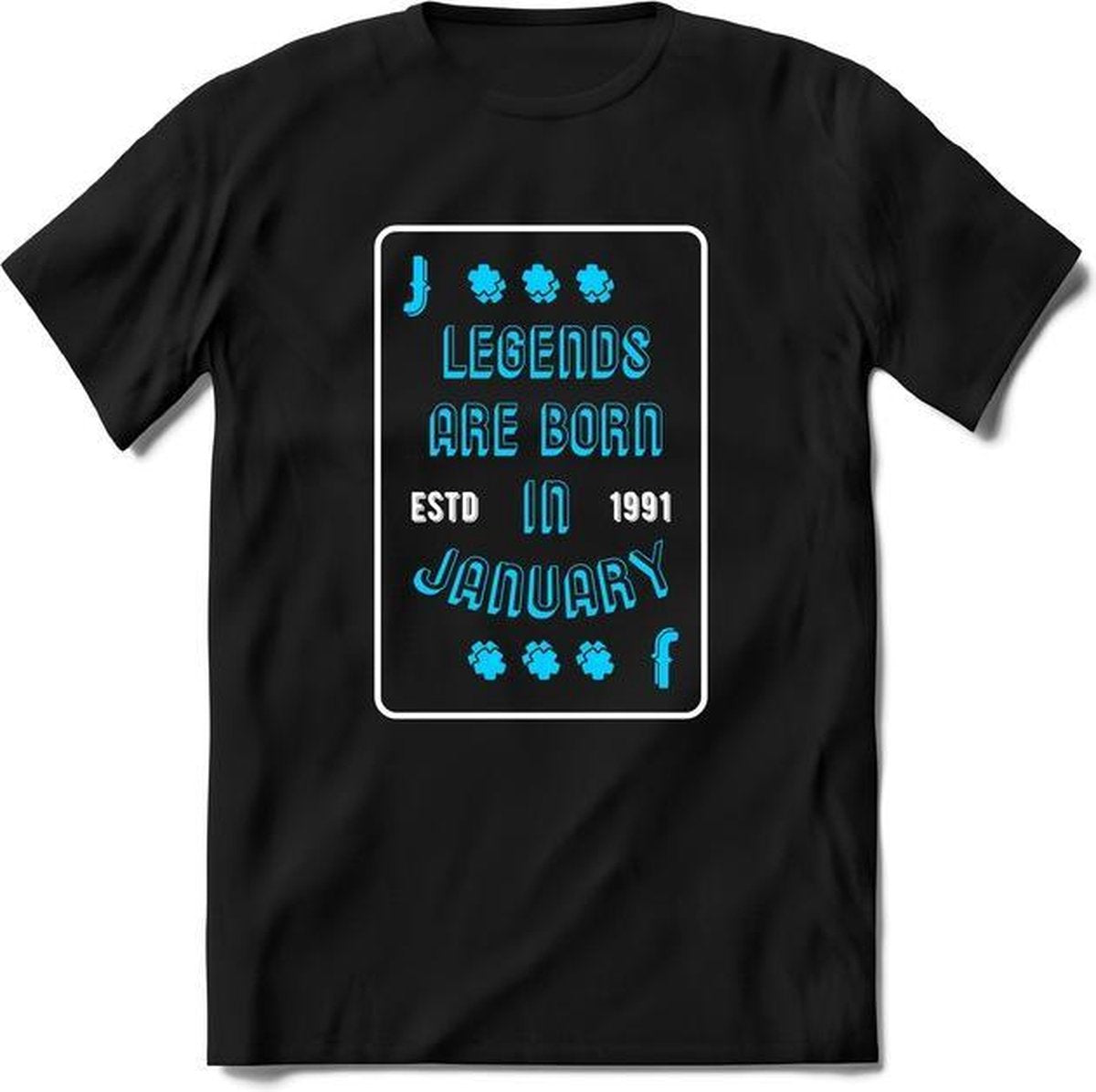 Legends are born in Januari speelkaarten - Feest kado T-Shirt Heren/Dames | Perfect Verjaardag Cadeau Shirt | grappige Spreuken