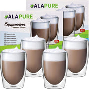 4X Scanpart Cappuccino Thermo glazen 30 cl