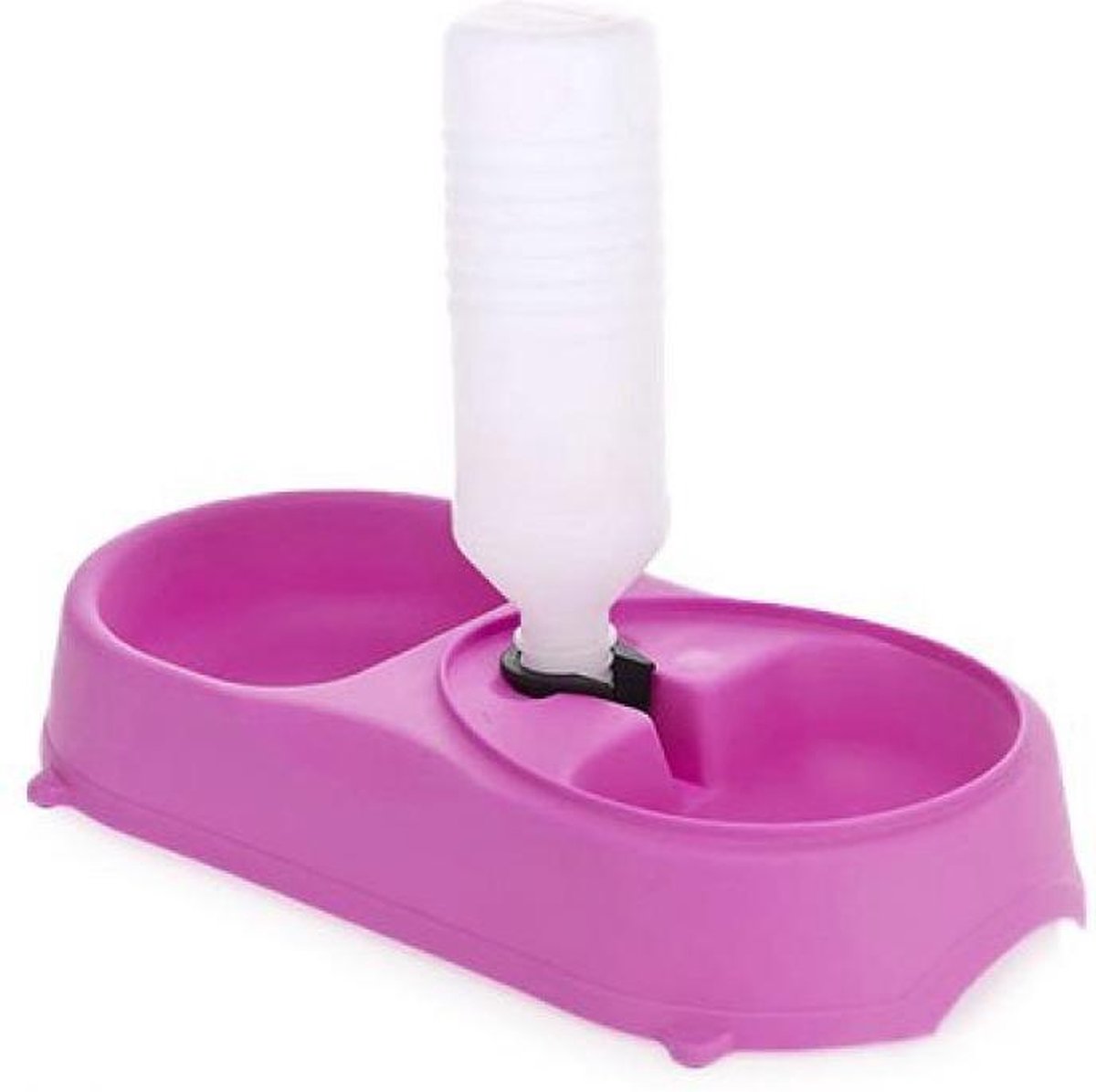 Katten - Honden - Voerbak Kat - Voerbak Hond - Huisdier Twee In Een Voer En Waterbak - Dubbel - Dubbele - Automatisch Vullende Drinkbak - Voer En Drinkbak Combinatie - Drinkbak - Water Dispenser - Drink - Eet - Roze