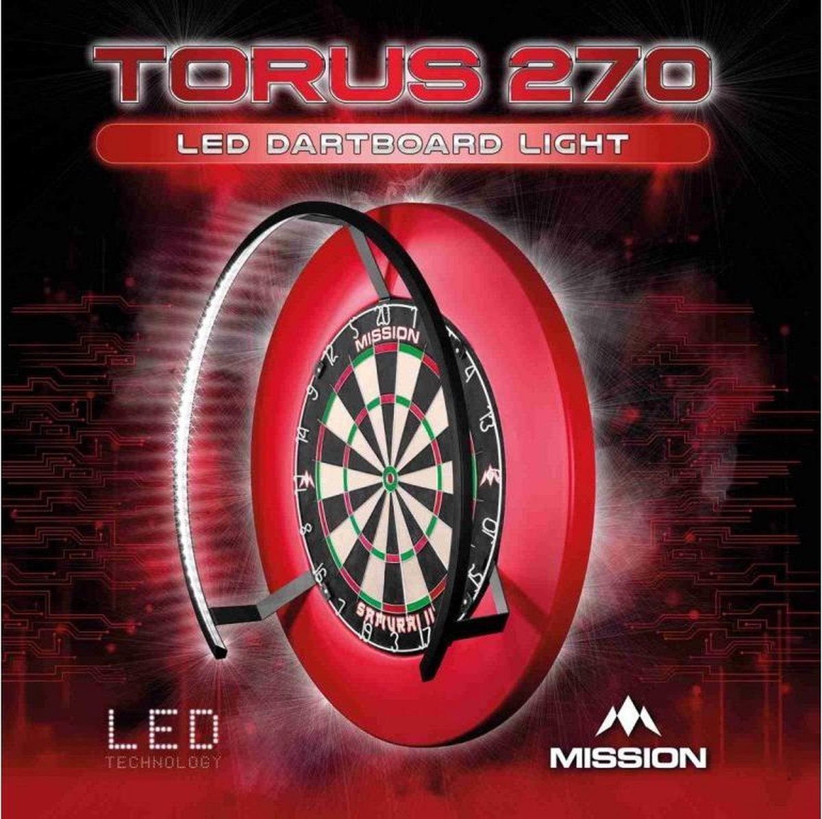 Mission Torus 270 Dartbord Verlichting