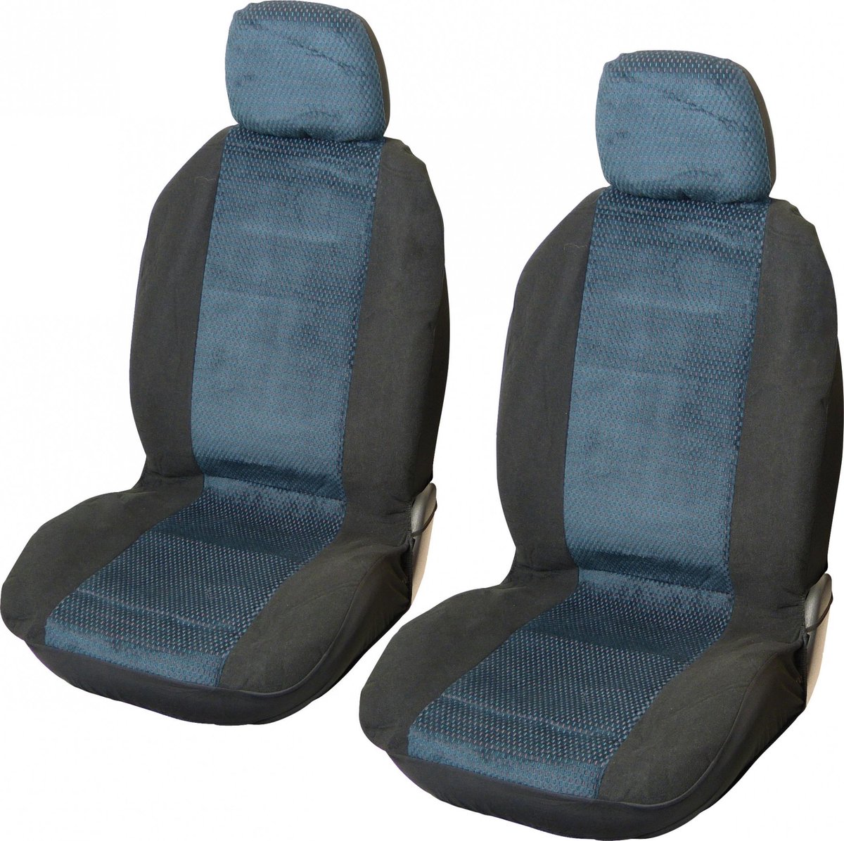 Carpoint Stoelhoesset Voor Denver 4 Delig Zwart/Blauw