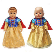 Dolldreams | Prinses Sneeuwwitje jurkje voor poppen tot 43CM - poppenkleding geschikt voor o.a. baby born